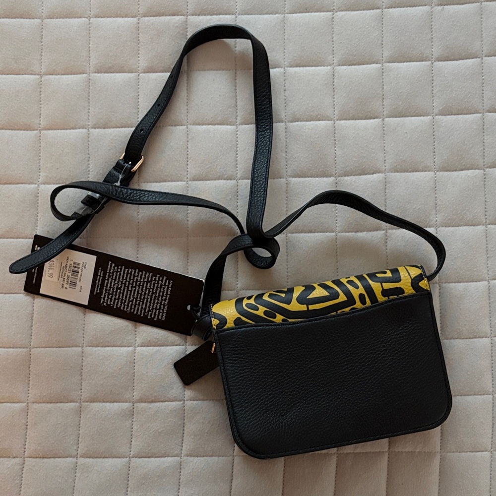 Coach x Disney x Keith Haring - Mickey Mouse Yellow and Black Crossbody Bag - Picture 2 of 5